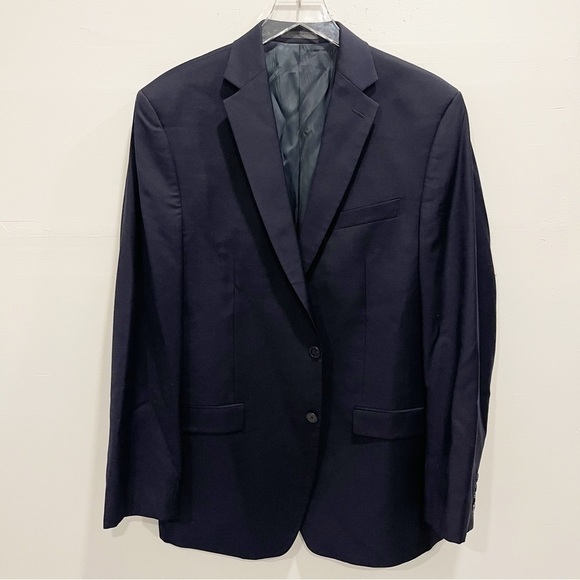 Calvin Klein 2-Button Suit Jacket Sport Coat Wool Size 42 Long - Picture 1 of 8